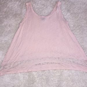 Torrid pink tank with lace